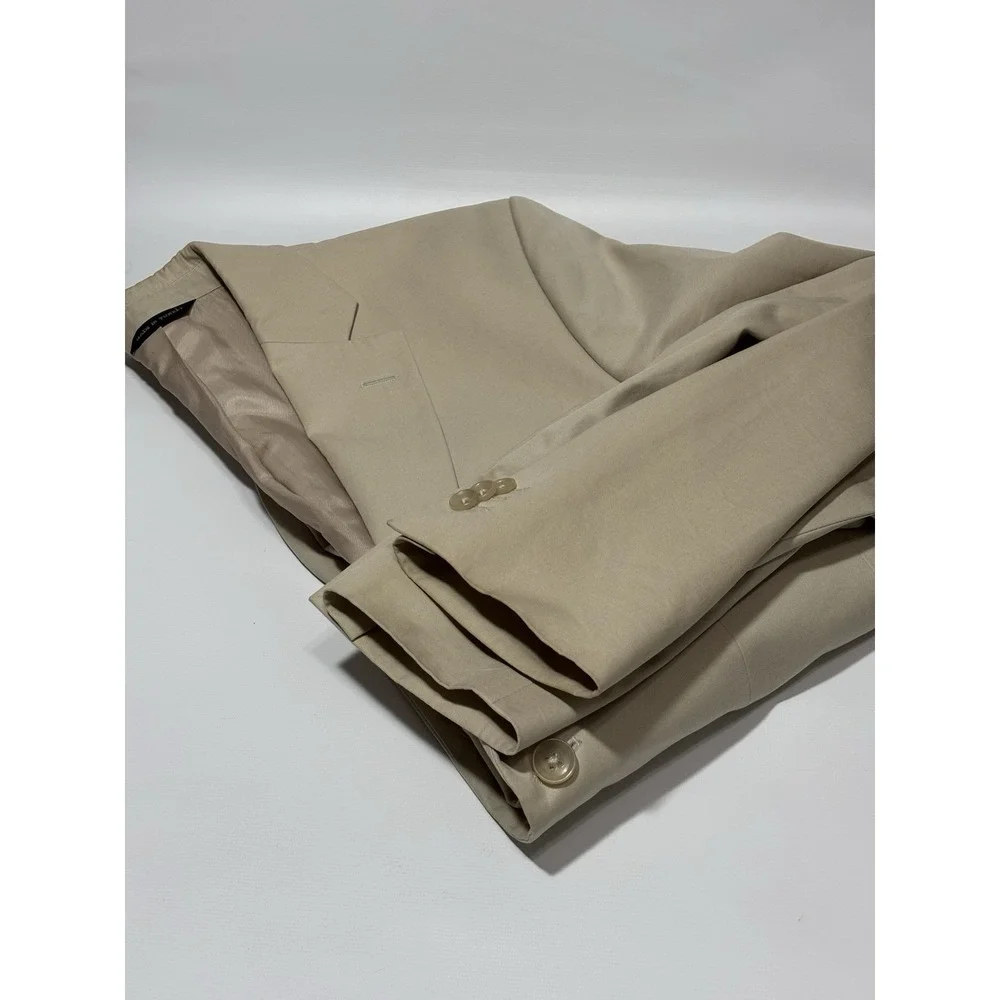 Banana Republic Mens 38R Beige‎ Cotton Blend Classic Blazer Jacket Double Vent